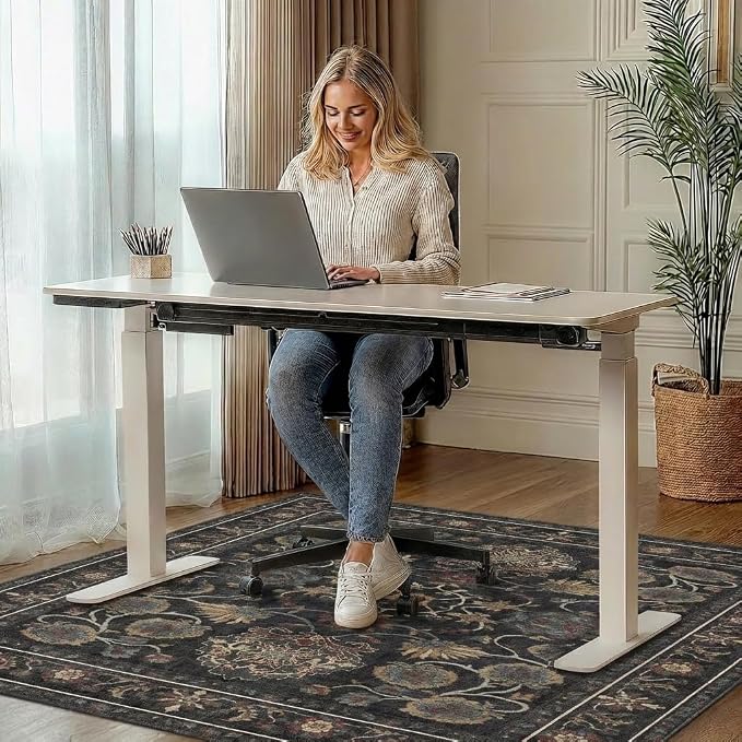 48"x72" Office Chair Mat for Hardwood Tile Floor, Under Desk Carpet Protector - Image 2