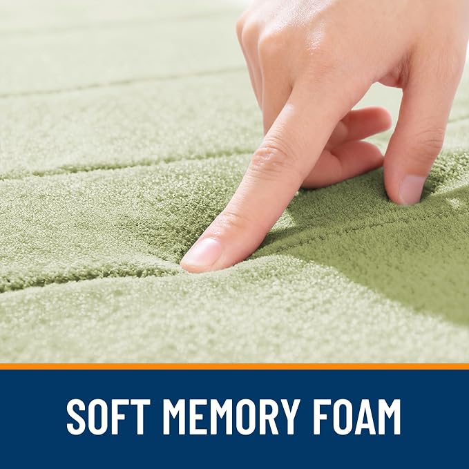 OLANLY Memory Foam Bath Mat 59x35, Super Soft Absorbent Bathroom Rugs, Quick Dry - Image 5