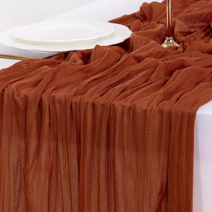 Cheesecloth Table Runner Fall Boho Wedding Birthday Party Home Decor | - Image 6
