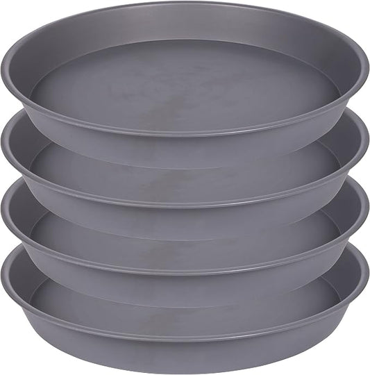 4 Pack of 18 19 inch Plant Saucer Round, Deep Plant Saucers by Bleuhome