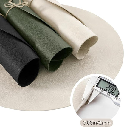MOSAYT 13 Inch Round Vinyl Placemats Set of 4 - Image 6