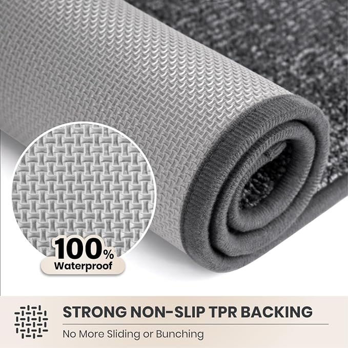 PURRUGS Dirt Trapping Door Mat 24" x 59", Non-Slip Machine Washable Entry Rug - Image 5