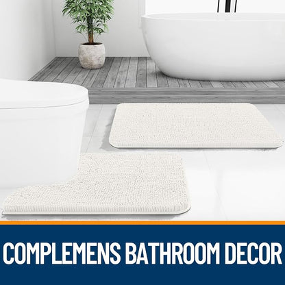 OLANLY Large Bathroom Rugs 40x32, Extra Soft Absorbent Chenille Bath Rugs - Image 7