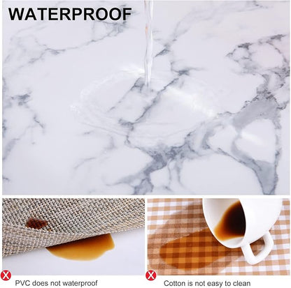 Faux Leather Heat Resistant Placemats 6 Packs, Waterproof Wipeable Dining PU - Image 4