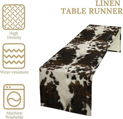 Cow Print Table Runner, 13x120 Inch - Image 4