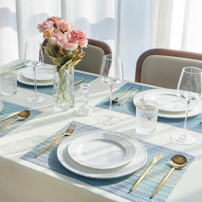 Placemats Set of 4 Vinyl/Plastic Woven Place Mats - Image 6
