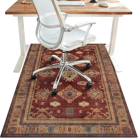48"x72" Office Chair Mat for Hardwood Tile Floor, Under Desk Carpet Protector by BESBLEE