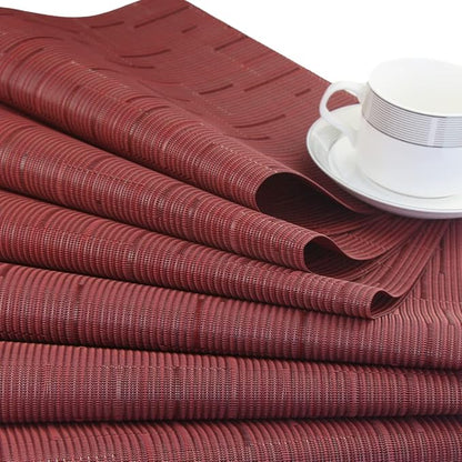 PIGCHCY Placemats Set of 8 Washable Durable Place Mats Vinyl Heat Resistant - Image 7