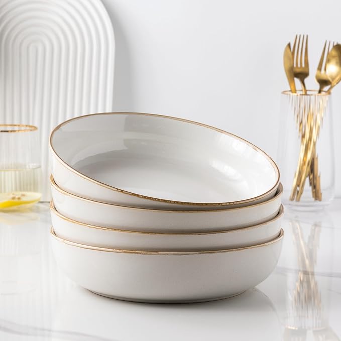 GBHOME 8.75'' Large Ceramic Pasta Bowls, 38oz Stoneware Pasta Serving Bowls Set - Image 6