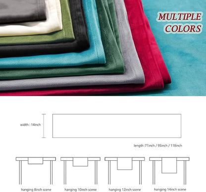 BALCONY & FALCON Table Runner Velvet Ivory 14"x71" | Elegant, Fall Decor - Image 5