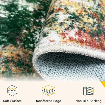 RELEANY Washable Area Rugs 2'x8' Non-Slip Modern Abstract Soft - Image 5