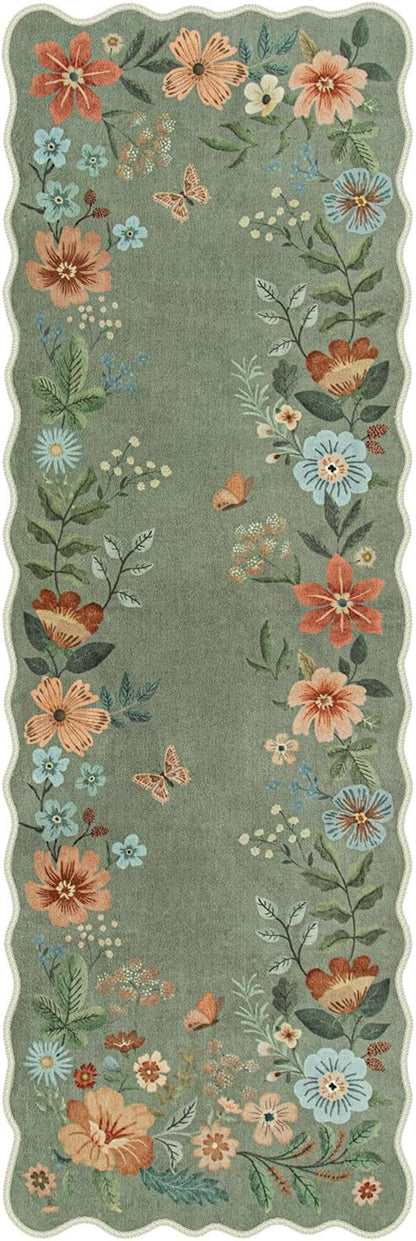 Lahome Floral Runners for Hallways, 2X6 Kitchen Runner Rug Ultra-Thin Soft - Image 8
