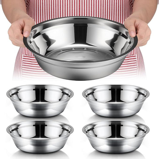 Nuogo 4 Pcs Stainless Steel Mixing Bowls Metal Mixing Bowls Extra Large Basin by Nuogo