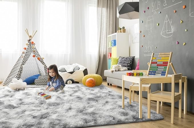 TWINNIS Super Soft Shaggy Rugs Fluffy Carpets 7x10 Feet, Indoor Modern Plush - Image 4