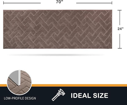 PURRUGS Dirt Trapping Door Mat 24" x 70", Non-Slip Machine Washable Entry Rug - Image 2