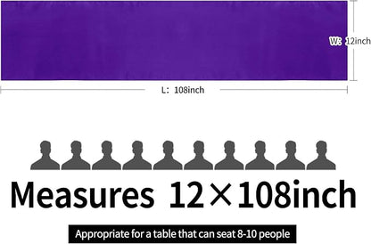 10-Pack Satin Table Runner Purple 12 x 108 inches Long, Table Runners - Image 4
