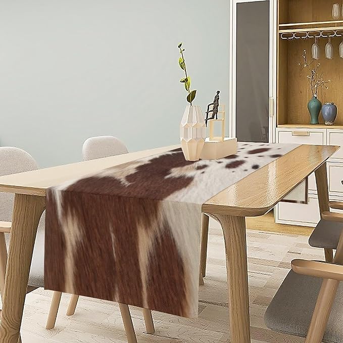 Cow Print Table Runner, 13x60 Inch - Image 2