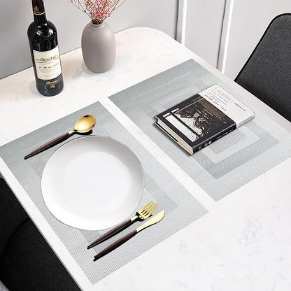 PIGCHCY Placemats Set of 12 Washable Durable Place Mats Vinyl Heat Resistant - Image 6