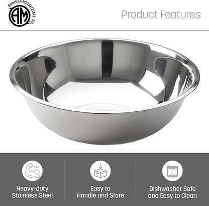 American METALCRAFT, Inc. 3 qt Stainless Steel Mixing Bowl - Image 3