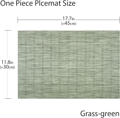 PIGCHCY Countryside Placemats Set of 4 Woven Heat Resistant Placemats Washable - Image 3
