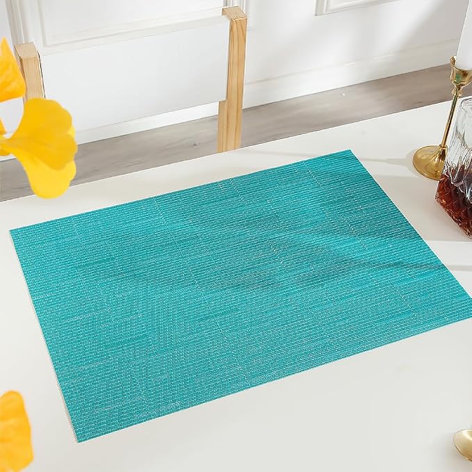 PIGCHCY Placemats Set of 12 Washable Durable Place Mats Vinyl Heat Resistant - Image 3
