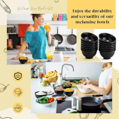 Tioncy 50 Pcs Bowls Set Unbreakable Dessert Soup Salad Bowls - Image 5