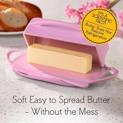 Flip Top Butter Dish with Attached Lid & Matching Knife - Image 5