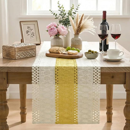 Artoid Mode Yellow Farmhouse Rustic Table Runner 12x36 Inch | Seasonal Holiday - Image 2