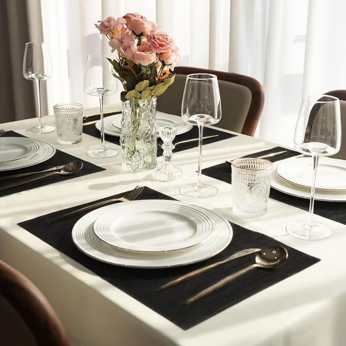 Placemats Set of 4 Vinyl/Plastic Woven Place Mats - Image 7