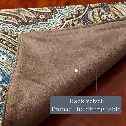 Luxury Vintage Design Table Runner 48 inches Long Embroidery Jacquard Fabric - Image 6