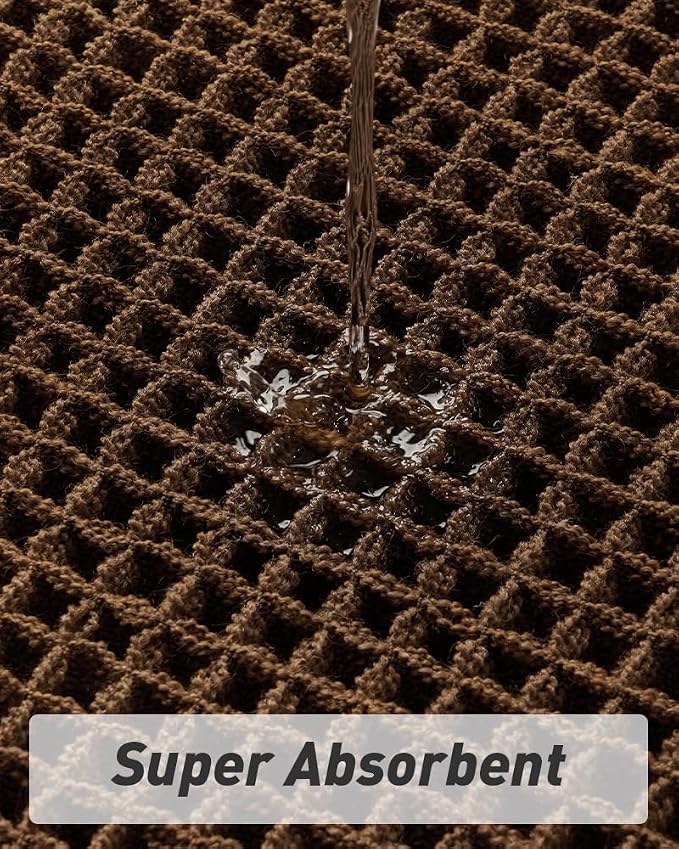 AMOAMI Upgraded Waffle Bath Mat, Super Absorbent Non Slip Bath Mats - Image 4