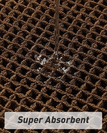 AMOAMI Upgraded Waffle Bath Mat, Super Absorbent Non Slip Bath Mats - Image 4