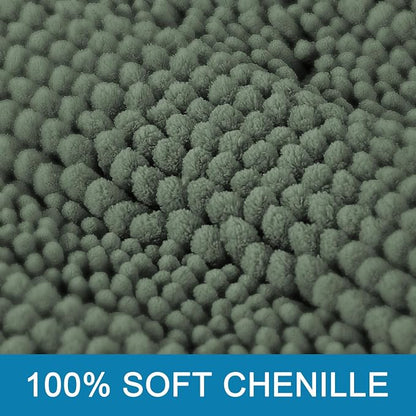 H.VERSAILTEX Bath Rugs for Bathroom Non Slip Bath Mats Extra Thick Chenille - Image 3