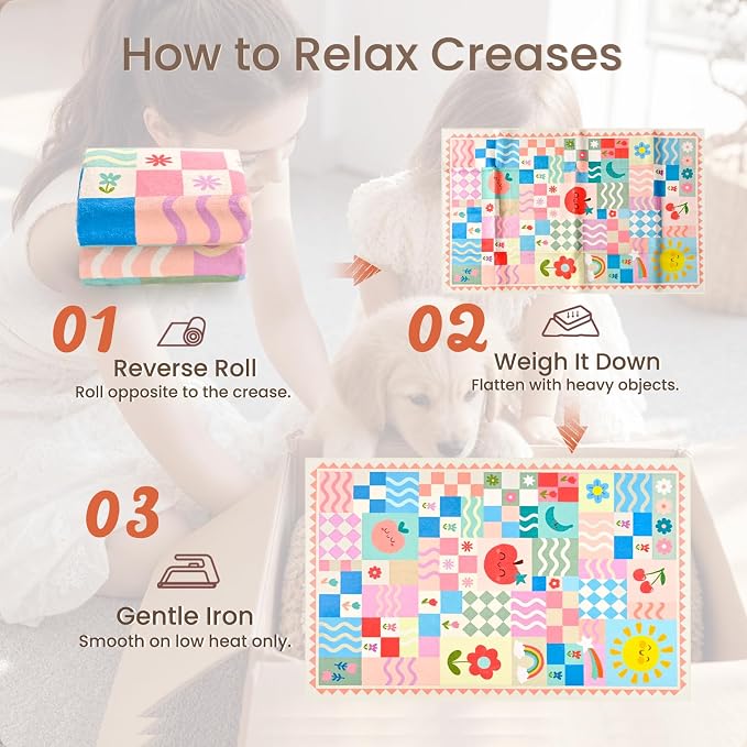 3x4 Washable Kid Bedroom Rug for Girls, Soft Non-Slip Toddler Playroom Carpet - Image 6