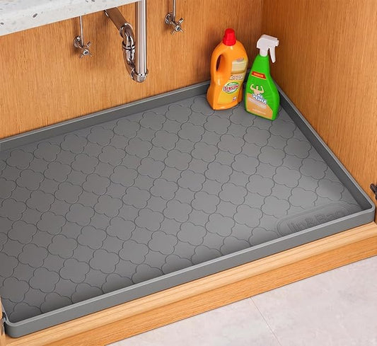 Jin&Bao Waterproof Under Sink Mat 40" x 22", Thick Silicone Mat Cabinet by Jin%26Bao