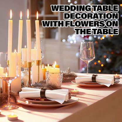 Zhehao 50 Pcs Wood Napkin Rings Bulk Acacia Handmade Dining Table Napkin Holder - Image 3