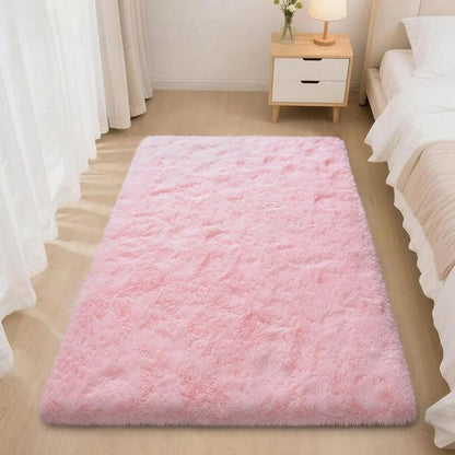 Mugorn Pink Fluffy Soft Rugs for Girls Bedroom, 4x6 Ft Shaggy Area Rugs for - Image 2