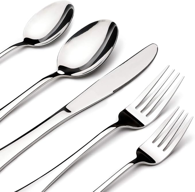 Silverware Set for 6, 30 Piece Stainless Steel Flatware Utensils Cutlery Set | by ACNUSIK