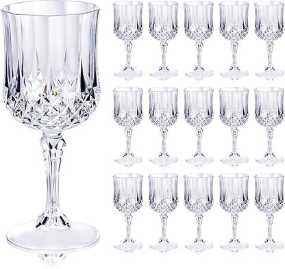 Ciaell 48PCS Plastic Wine Glasses - 7 oz Disposable Goblets by Ciaell