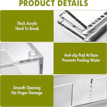 Kordory Acrylic Disposable Guest Towel Holder Tray - Image 4