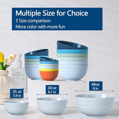 【Set of 6】 Unbreakable Soup Bowls, 34 Ounces Big Bowls Microwave and Dishwasher - Image 8