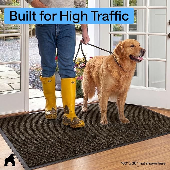 GORILLA GRIP Waterproof Traffic Guard Door Mat, 2 Pack Heavy Duty Entryway Mats - Image 7