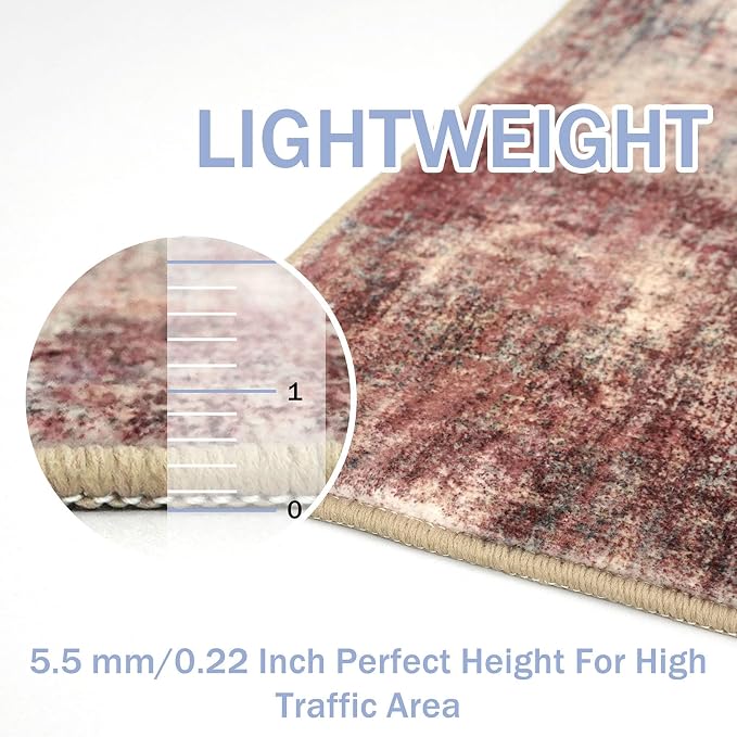 IOHOUZE Abstract Runner Rug 3x20 Ft Extra Long Washable Runners - Image 5