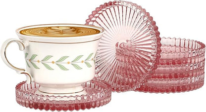 Modern Clear Coaster Set of 5- Glass Coasters - Image 8