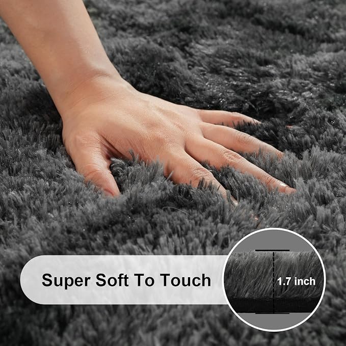 5x7 Area Rugs for Living Room, Large Fluffy Rugs for Bedroom, Fuzzy Shag Soft - Image 2