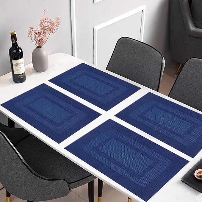 PIGCHCY Placemats Set of 12 Washable Durable Place Mats Vinyl Heat Resistant - Image 5