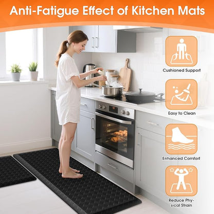 TranquilRelax 4/5 Inch Thick Anti-Fatigue Kitchen Mats 2Pcs, Cushioned Non-Slip - Image 4