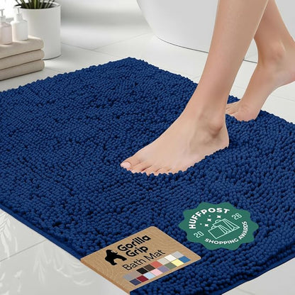 GORILLA GRIP Bath Rug Mat 36x24, Soft Absorbent Chenille, Quick Dry Microfiber by Unknown