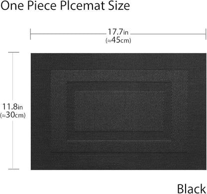 PIGCHCY Placemats, Washable Woven Vinyl Durable Placemats - Image 2