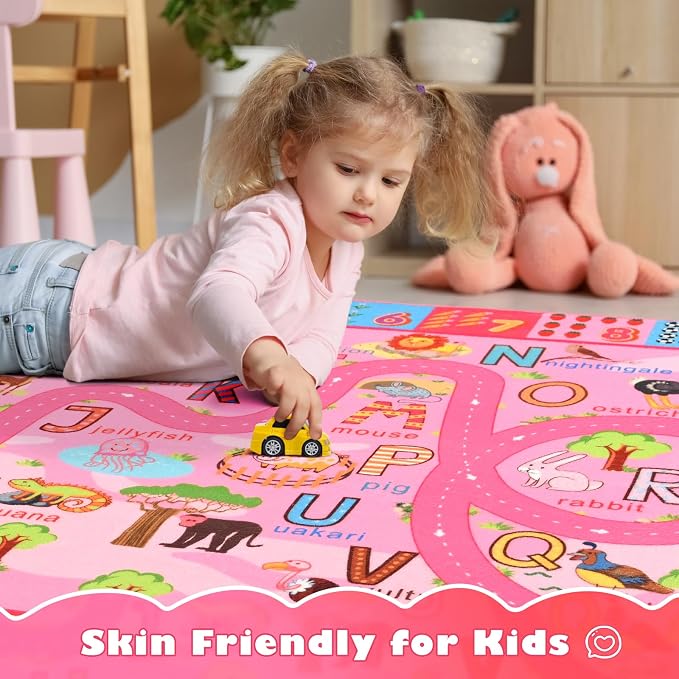 Terrug Kids Rug for Playroom, Educational Classroom Rug for Kids Room, Washable - Image 9